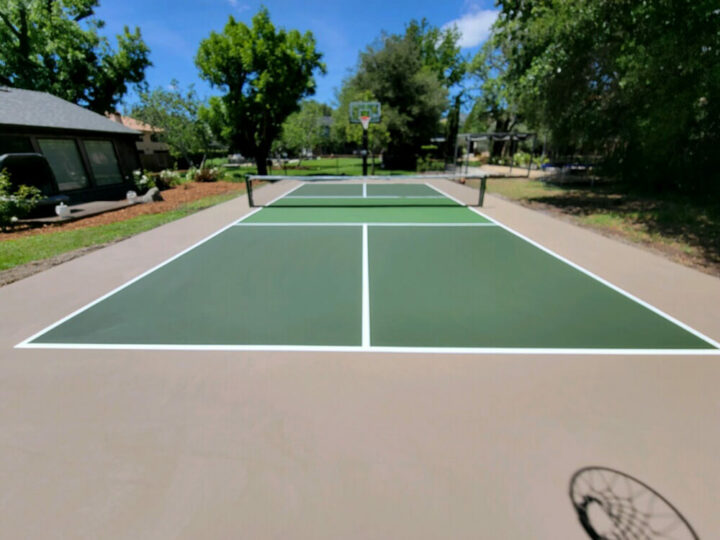 Residential Pickleball and Basketball Court